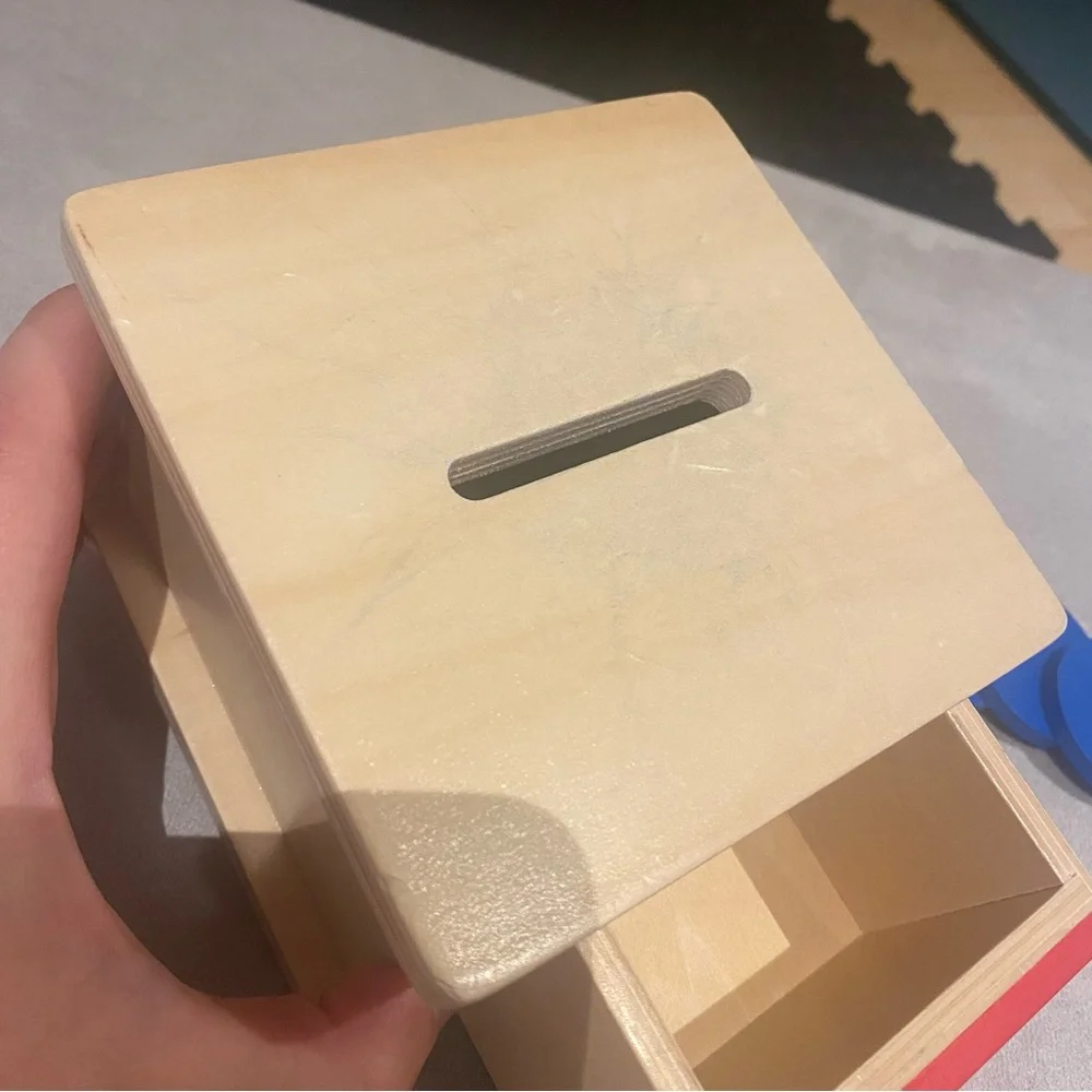 *SOLD* Montessori Toddler Coin Drop Box - Picture 4 of 6